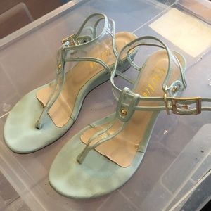 Light blue thong sandals